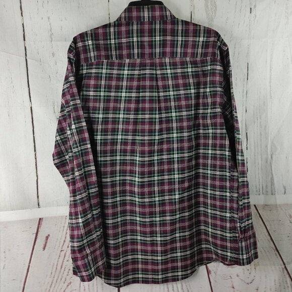 Jos A Bank Traveler's Collection Tailor Fit Multicolor Plaid Men's Shirt Size L - Picture 6 of 10